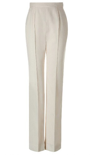  Pin tucked center leg seam 